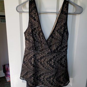 H&M lace overlay dressy tank top - size 6